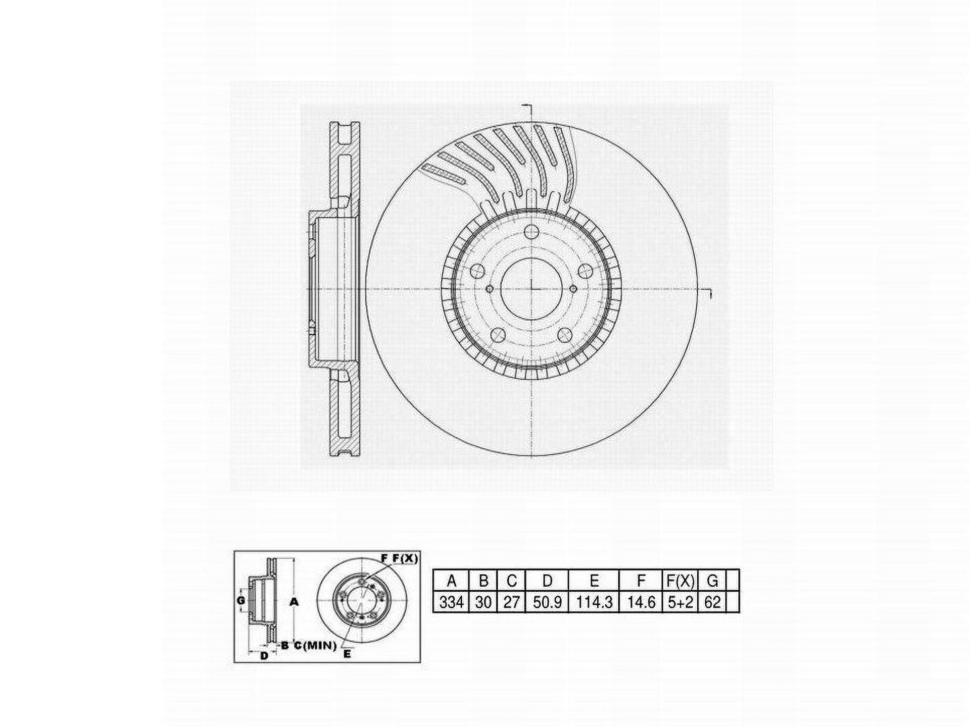 UltraHC Coated High Carbon Brake Rotor, Front Left UR006359