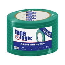 Tape Logic 1/4" x 60 Yards Masking Tape Dark Green 12 Rolls (T93100312PKE)