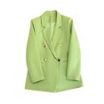 thumbnail image 4 of Fashnice Veste d'Extérieur pour Femmes, Blazer à Double Boutonnage, Cardigan Décontracté pour Bureau, Vert Bonbon S, 4 of 5
