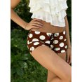thumbnail image 5 of LMLYSoH Women's Dot Print Mini Shorts Summer Fashionable Fold Over Low Waist Micro Shorts, 5 of 9