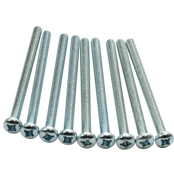 Rok 50-Pack #8-32 2-1/2" Screw, Pan Head Combined Phillips/Square Drive, Machine Thread, Type B, Zinc