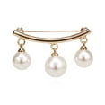 thumbnail image 1 of 2 Pack Stylish Pearl Strap Charm Safety Pin Sweater Gold, 1 of 4