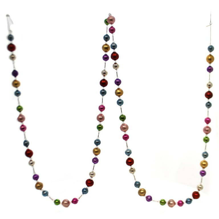 Christmas Jewel-tide Glass Bead Garland - One Garland 72.0 Inches - Tinsel Tree  Garland - Lc1600 - Glass - Multicolored : Target