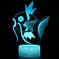 thumbnail image 1 of Lámpara LED Illusion Light 3D Fish Anime con luz nocturna con cambio de color, 1 of 1