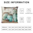 thumbnail image 5 of BCIIG Jars Throw Pillow Cover, Hand Painted Glasses Leaves Flowers Pillow Cover, Bottles Botanicals Rustic Cushion Cover, Brown Blue Art Painting Decorative Pillow Cover 20x20in, 5 of 5