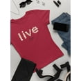 thumbnail image 3 of Live Life Daisy Lettering T-Shirt Women -Image by Shutterstock, Female Small, 3 of 4