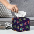 thumbnail image 6 of Gaeub Mexican Frogs Print Leather Tissue Box Cover Square,Tissue Holder,Leather Paper Case,PU Leather Tissue Box Holder Decorative for Bathroom, Home Office Decor, 6 of 7