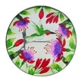 thumbnail image 2 of Alpine Corporation 14" Folding Glass Round Table with Flowers and Hummingbirds, 2 of 4