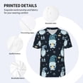 thumbnail image 4 of Daiia Gnome and Snowflakes Mens Baseball Jersey Button Down Shirts Short Sleeve Sports Uniforms-Small, 4 of 9