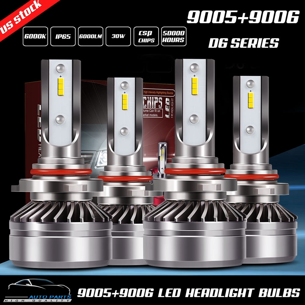 9005+9006 LED Headlight Bulbs Kit For Honda Accord Coupe Sedan 1995-2007 8000K