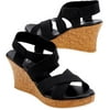 Max Rave - Women's Stretch-Strap Wedge Sandals