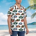 thumbnail image 3 of Fotbe Pirate Hats Camisa Hawaiana para Hombre Unisex – Camisa Casual de Verano con Botones de Manga Corta de Algodón y Lino,Large, 3 of 7