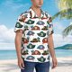 thumbnail image 3 of Balery Pirate Hats Camisas hawaianas de manga corta para hombre, camisas playeras de corte holgado, camisas de vacaciones con botones,X-Large, 3 of 7