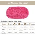 thumbnail image 4 of 2 Skeins Velvet Yarn Chenille Yarn 2x100g/7.1oz 174 Yards Total Length #6 Super Bulky Polyester Soft Blanket Yarn for Knitting Weaving Scarf, Hot Pink, 4 of 7
