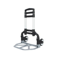 MPM Foldable Hand Truck and Dolly Cart, Aluminum Luggage Trolley, Lightweight Folding Hand Cart, Multipurpose Use For Office, Travel, Moving and Indoor Outdoor Home