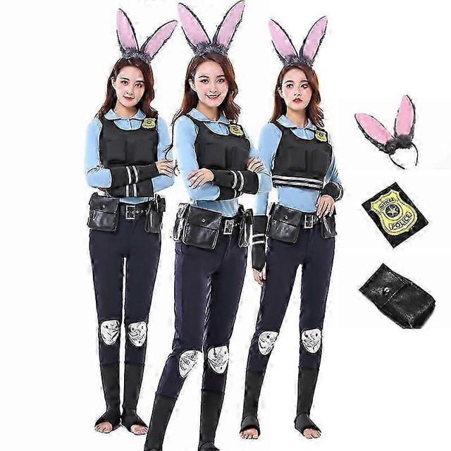 Halloween Judy Rabbit Nick Fox Anime COSPLAY Rabbit Judy Police Officer Costume Holiday Supplies
