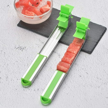 Watermelon Windmill Cutter Slicer- Auto Stainless Steel Melon Cuber Knife - Fun Fruit Vegetable Salad Quickly Cut Tool, Best Gift For Girls Mom Friends, Must Have Kitchen (Best Way To Cut Stainless Steel)