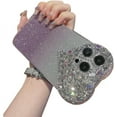 thumbnail image 6 of Designed for iPhone Case,Luxury Glitter Spark Sparkly Large View Love Heart Camera Lens Protect Shockproof Protective Cover Phone Case (iPhone 13,Grey), 6 of 6