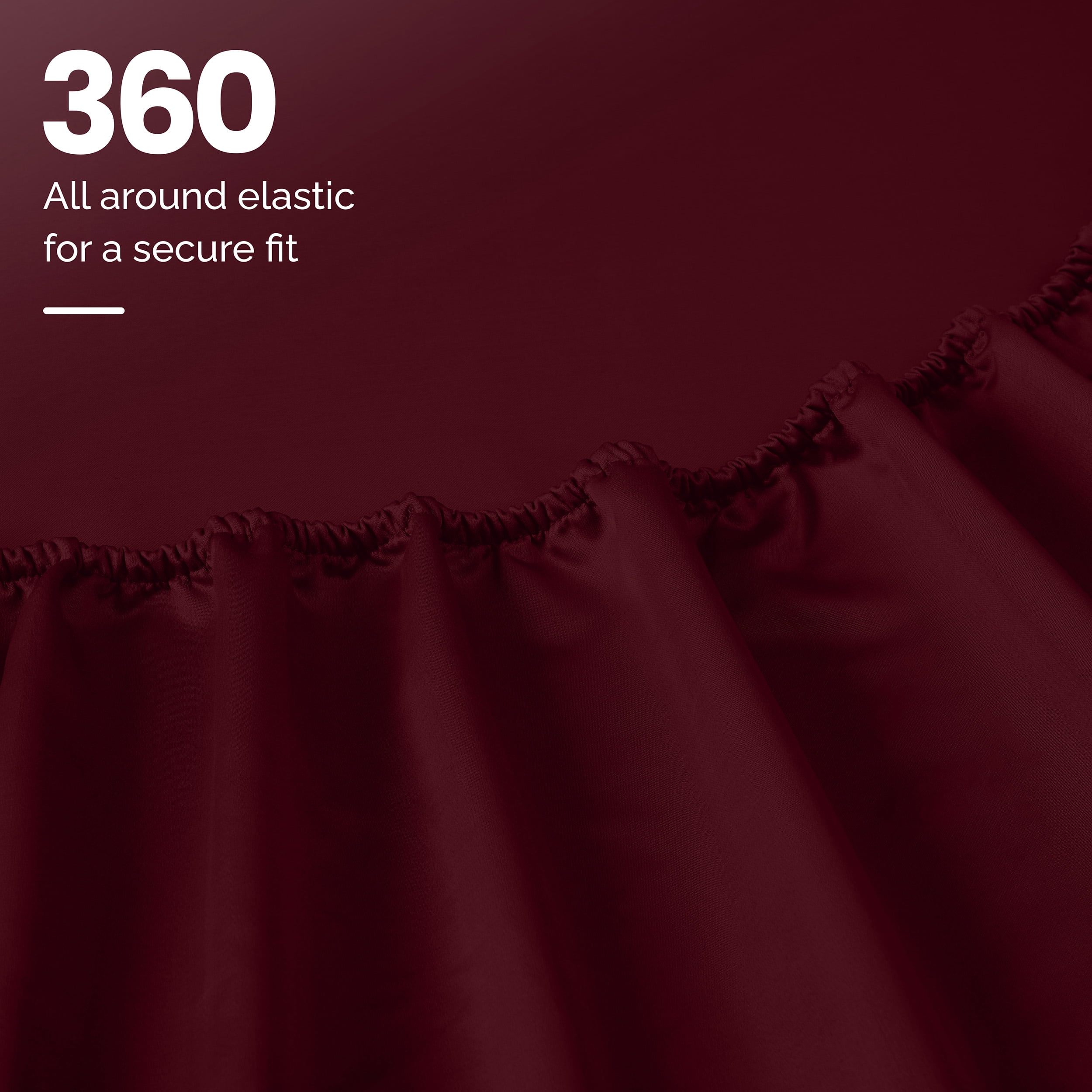 Superior 1000 Thread Count Egyptian Cotton Sheet Set, Deep Pocket Bed Sheets, Queen, Burgundy