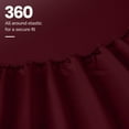 thumbnail image 3 of Superior 1000 Thread Count Egyptian Cotton Sheet Set, Deep Pocket Bed Sheets, Full, Burgundy, 3 of 12