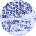 thumbnail image 1 of Ahgly Company Machine Washable Indoor Round Abstract Blue Modern Area Rugs, 7' Round, 1 of 4