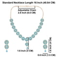 thumbnail image 4 of Efulgenz Cubic Zirconia Bridal Necklace Set Blue CZ Bridal Jewelry Set for Women Choker Collar Floral Necklace Set Dangle Earrings Wedding Rhinestone Crystal, 4 of 5