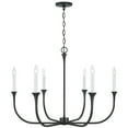 thumbnail image 6 of Capital Lighting 452361BI Decklan 6 Light 32" Wide Taper Candle Style Chandelier - Grey, 6 of 6