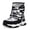 Black-Gray, variant on Stepedia Snow Boots Kids Boys Girls Winter Warm Faux Fur Boots Lightweight Water-Resistant Cold Weather Shoes
