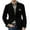 Black, variant on Men's Corduroy Blazer with USA Letter Print and Star Pattern Single Breasted Casual Jacket for Everyday Wear White 2XL