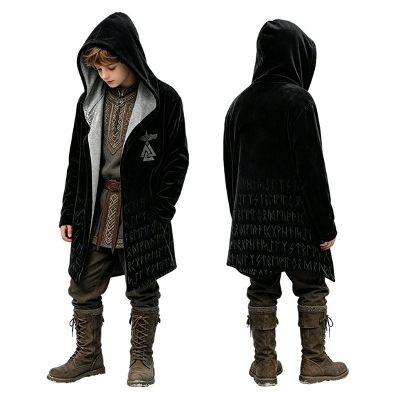 Rhuody Toddler Boys Tops Halloween Long Sleeve Round Neck Cartoon Prints Coat 2-3 Years Black