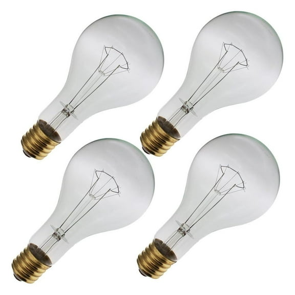 300PS35/CL 130V, 300 Watt, PS35, Mogul Screw (E39) Base Light Bulb (4 Bulbs)