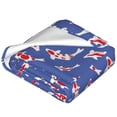 thumbnail image 2 of Bingfone Beautiful Koi Fish Print Flannel Fleece Blanket Throw Blanket for Bed,Sofa,Couch,Travel,Camping(60"x50" ), 2 of 8