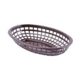 thumbnail image 2 of Tablecraft Oval Plastic Serving Baskets, 1-7/8"H x 6"W x 9-3/8"D, Brown, Pack Of 12 Baskets, 2 of 4