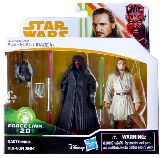 Star Wars Force Link 2.0 Darth Maul & Quigon Jinn Action Figure 2Pack