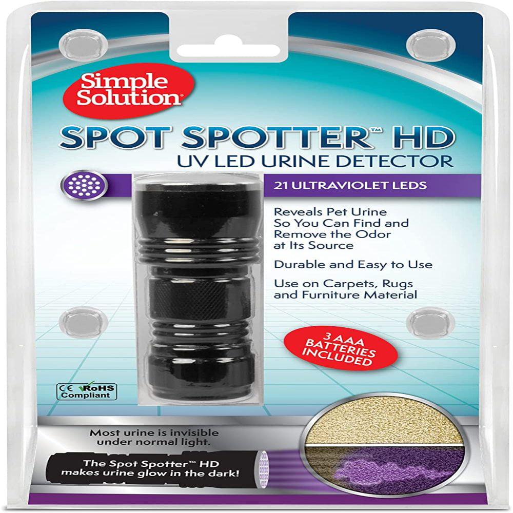 Spot and Eliminate Dog and Cat Urine Stains 21 UV LED Lights Reveal Stains for Targeted Cleanup Simple Solution UV Pet Urine Detector 