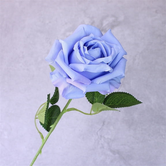 ChenyGod 1Pc Roses Artificial Flowers, Realistic Long Stem Fake Silk Roses for DIY Wedding Bouquet Centerpieces Floral Arrangements Party Anniversary Valentines Day Decorations, 21.7", Blue