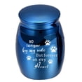 thumbnail image 2 of Walbest Everlasting Love Urns for Dog/Cat Ashes, 1.6" High Beautiful Keepsake Urns Mini Timeless Cremation Urns, Aluminum Simple Decorative Funeral Urns Engraved for Pet, 2 of 7