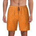 thumbnail image 3 of Uemuo Orange Glitter2 Pattern Mens Swim Trunks Quick Dry Board Shorts with Mesh Lining, Stretch Beach Shorts Quick Dry No-Chafing Board Shorts-Medium, 3 of 9