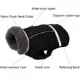 thumbnail image 6 of Topumt Dog Jacket, Winter Coat for Dogs Extra Warm Plush Collar Waterproof Windproof Pet Jacket for Hiking Camping with Zipper Reflective Dog Vest, 6 of 7