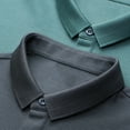 thumbnail image 3 of Kadahis Men's Performance Polo Solid Loose Short Sleeve Polo Shirt, 3 of 5
