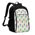 thumbnail image 1 of Balery Rainbow Llama Mochila con carga USB para hombre y mujer - Mochila impermeable y antirrobo para laptop con puerto USB para viajes, trabajo, 1 of 7