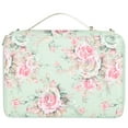 thumbnail image 1 of Pencil Case, Flexible Texture Multi-Portable Save Space Pen Organizer  For Pencil Storage For Students Blue Background Rose,Pink Background Rose,Green Background Rose,Beige, 1 of 8