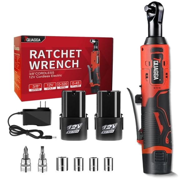(*YYL-Design*)-- Cordless Electric Ratchet Wrench Set, 12V, 45ftlbs,Variable Speed Power Ratchet Wrench,with Batteries2,Automotive Repair Tools, Electric Tools Cordless,Hardware,Impact,Heavy Duty