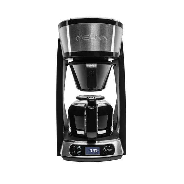 BUNN HB Heat N' Brew Programmable Coffee Maker, 10 cup, Stainless Steel