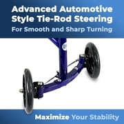 KneeRover Deluxe KneeCycle - Steerable, Foldable Knee Scooter for Surgery Recovery, Blue