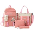 thumbnail image 1 of Conjunto de mochila escolar de 4 piezas, mochila bonita, bolso escolar, estuche para lápices, bolso de hombro para niños y niñas, 1 of 10
