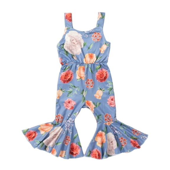 Vedolay Jumpsuit For Girl Girls Sleeveless Bow Romper,Blue 9-12 Months