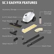 Karcher SC 3 EasyFix, Steam Cleaner, All Purpose Cleaner, Steam Mop, w/ Microfiber Cleaning Cloths - Chemical Free