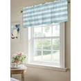 thumbnail image 6 of Valances for Windows Sky Blue Linen Stripes Rod Pocket Cafe Window Treatments Valance Curtains for Kitchen Bathroom Laundry Basement Windows 54"x18", 6 of 9