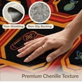 thumbnail image 6 of ODIKA 3'x5' Washable Accent Rug Pet Friendly, Non-Shedding Mat Gamepad Motif Border Cracked Field Burst Alfombra Gamer Glowing Playful for Bedside, Nursery Room, 6 of 7
